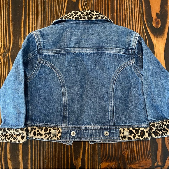 Copper Key Denim Jacket with Leopard Accents, toddler girl size 3 - Picture 4 of 5